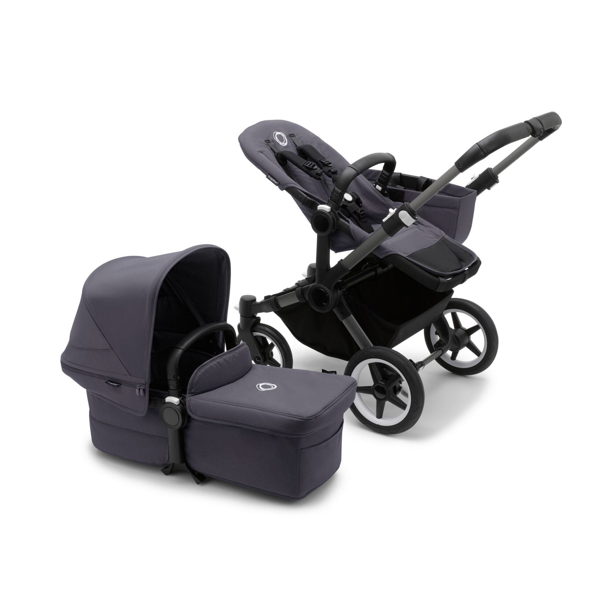 Bugaboo Donkey 5 Mono/Singelvagn Complete Graphite/Stormy Blue