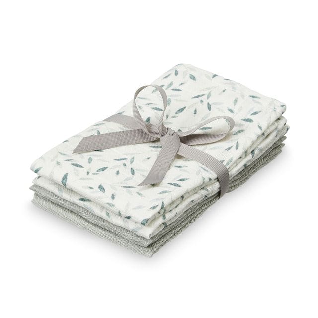 Muslinfilt 4-pack Mönstrad 30x30 cm - Green Leaves Cam Cam