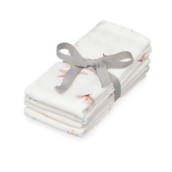 Muslinfilt 4-pack Mönstrad 30x30 cm - Poppies/Windflower Creme Cam Cam