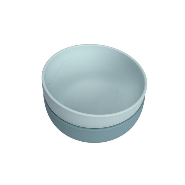 Silikonskål Regnbåge 2-pack - Blue Mix Cam Cam
