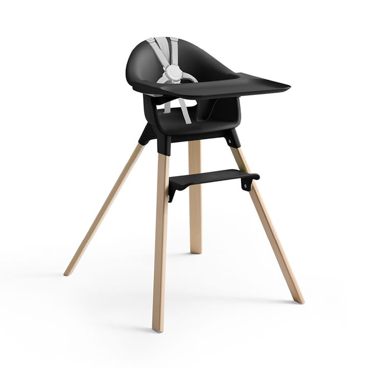 Clikk Barnmatstol - Black Natural Stokke