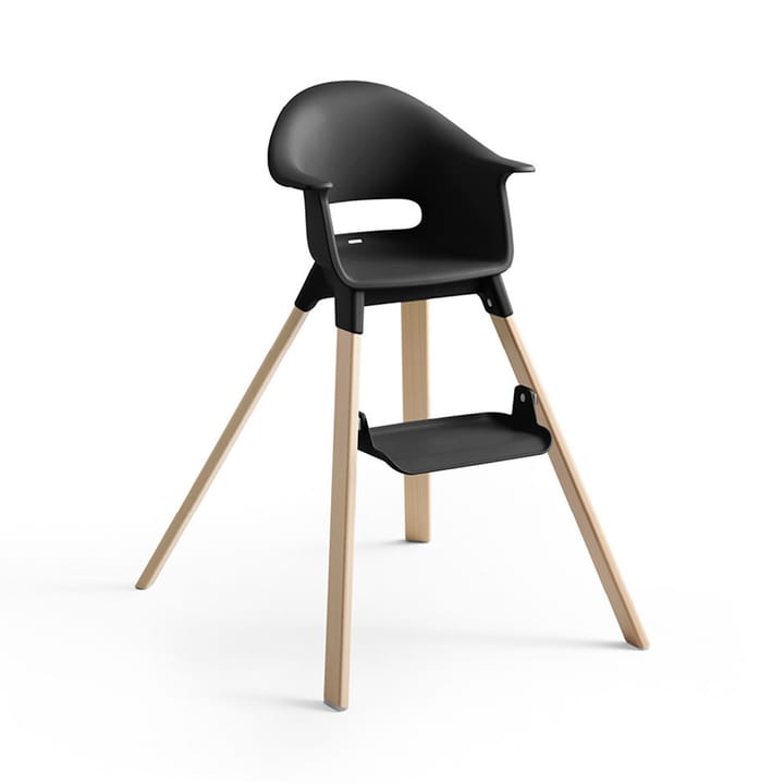 Clikk Barnmatstol - Black Natural Stokke