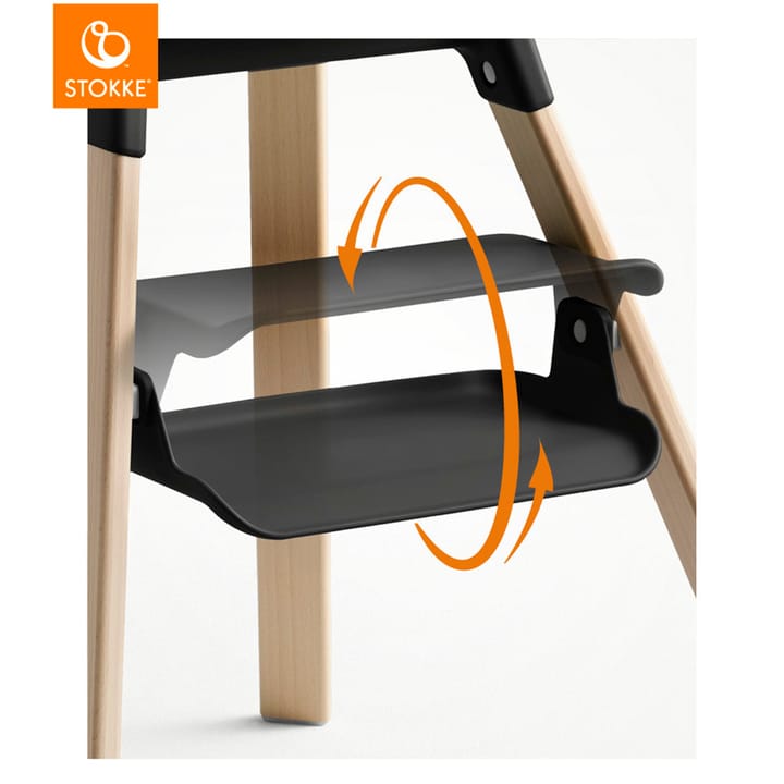 Clikk Barnmatstol - Black Natural Stokke