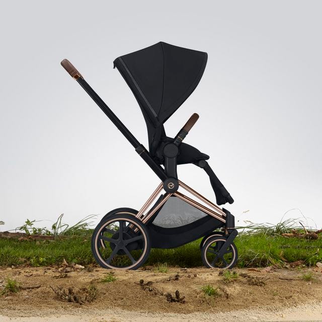 E-Priam Chassi & Sittbas - Chrome/Black Cybex