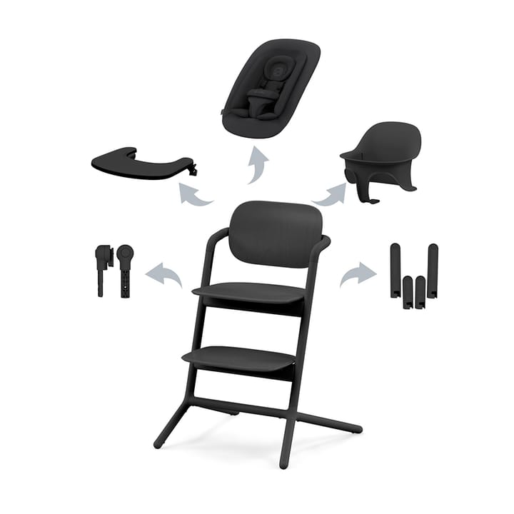 Lemo Matstol 4in1 Set - Stunning Black Cybex