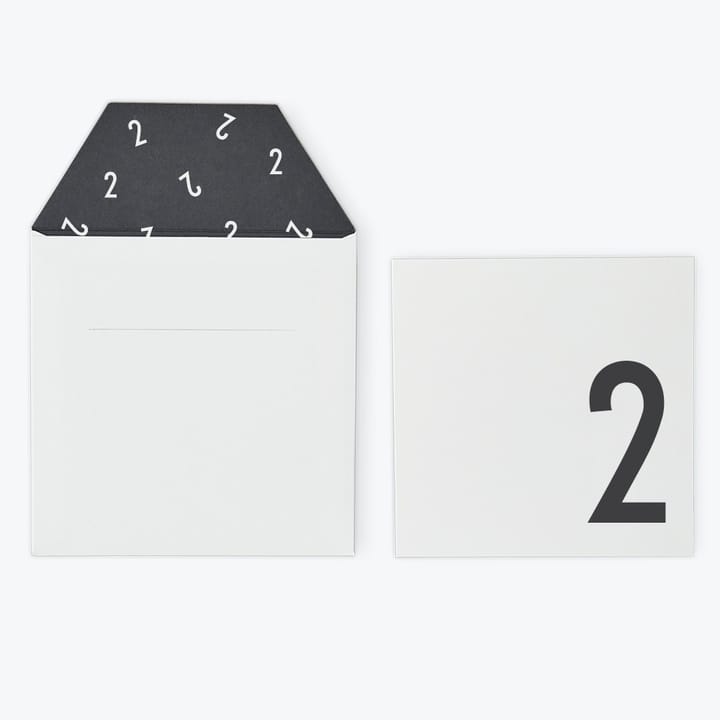 Födelsedagskort - Vit Design Letters