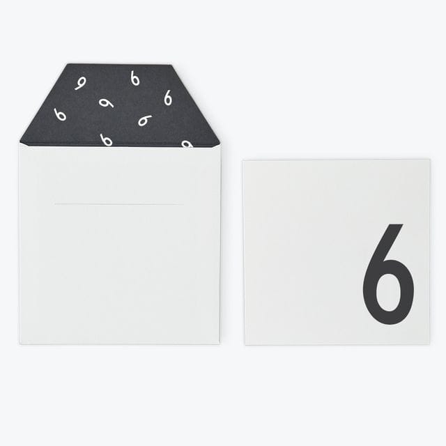 Födelsedagskort - Vit Design Letters