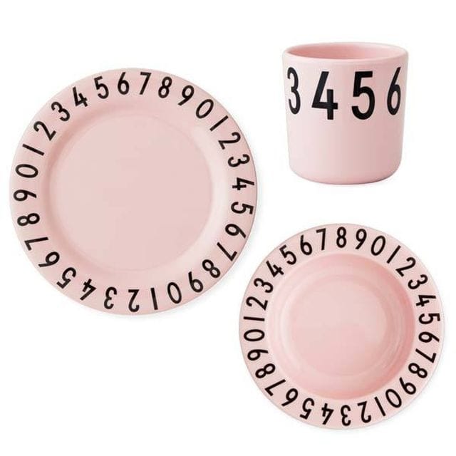 Melamin Gift Set - Pink Design Letters