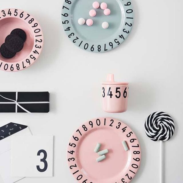 Melamin Gift Set - Pink Design Letters