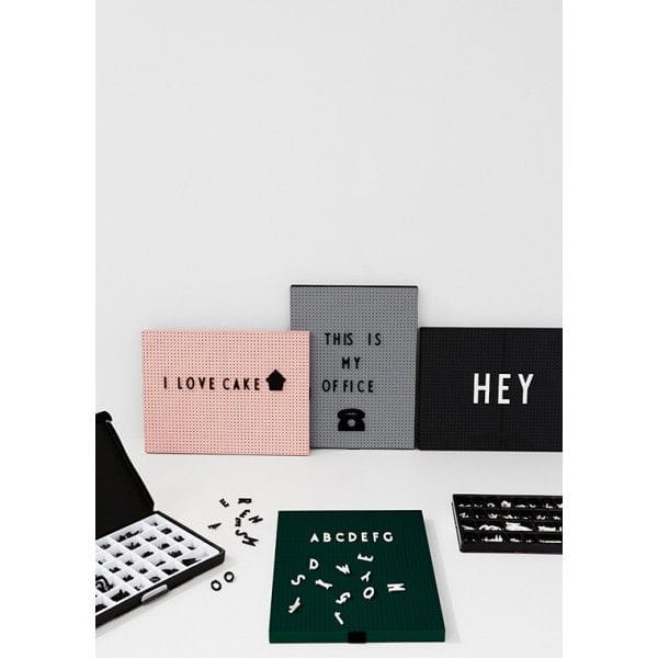 Message Board A4 - Dark Grey Design Letters