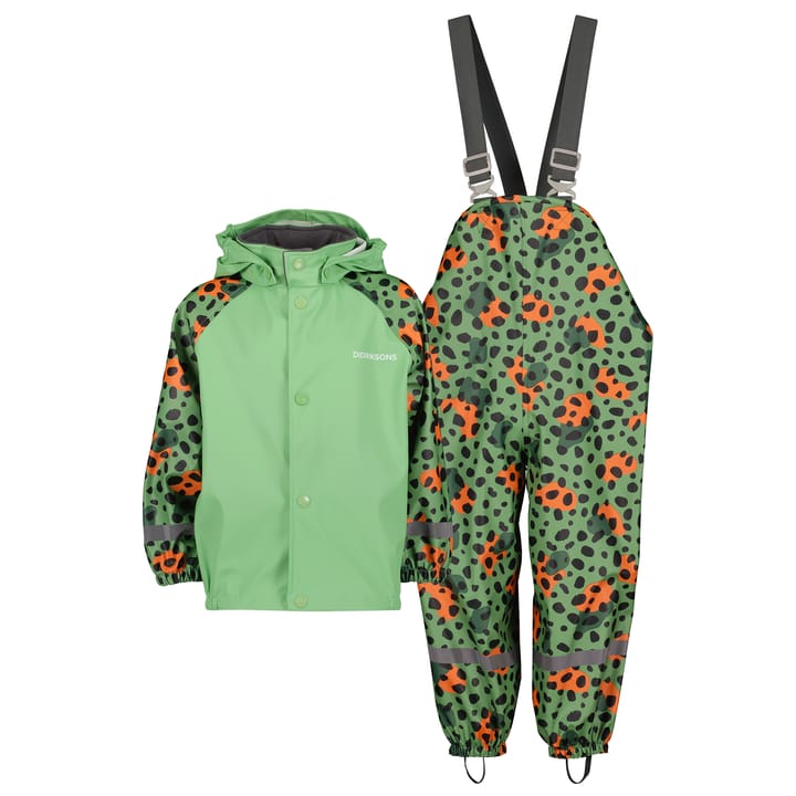 Regnställ Slaskeman 6 Mönstrat - Wild Dot Green Didriksons