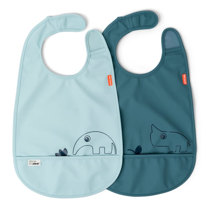 Haklapp 2-Pack Deer Friends Blue Done By Deer