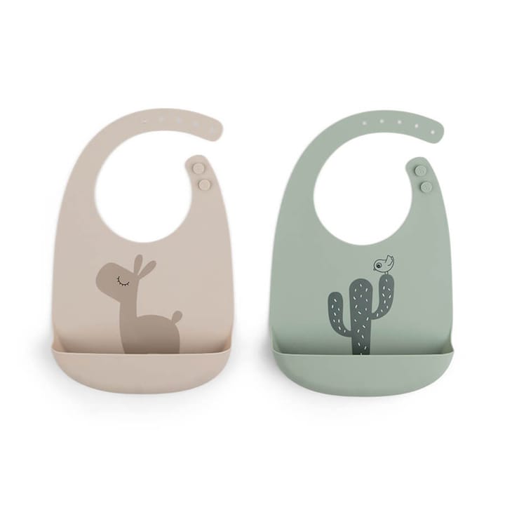 Haklapp Silikon 2-pack Lalee - Sand/Green Done By Deer