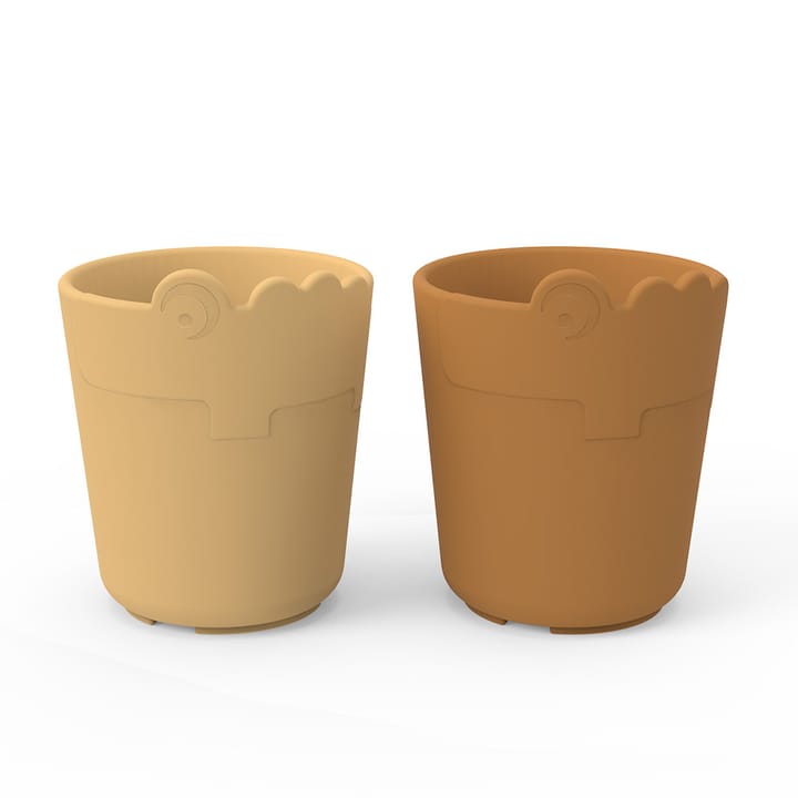 Mini Mugg 2-pack Kiddish Croco - Mustard Done By Deer