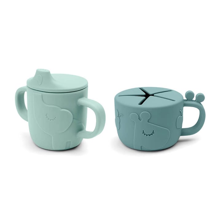 Pipmugg Och Snackskål Deer Friends - Blue Done By Deer