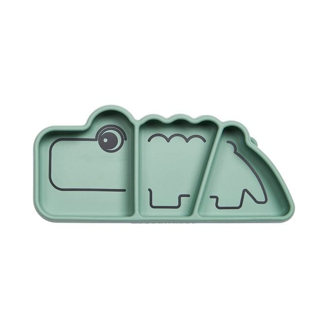Tallrik Indelad Croco Silikon - Green Done By Deer