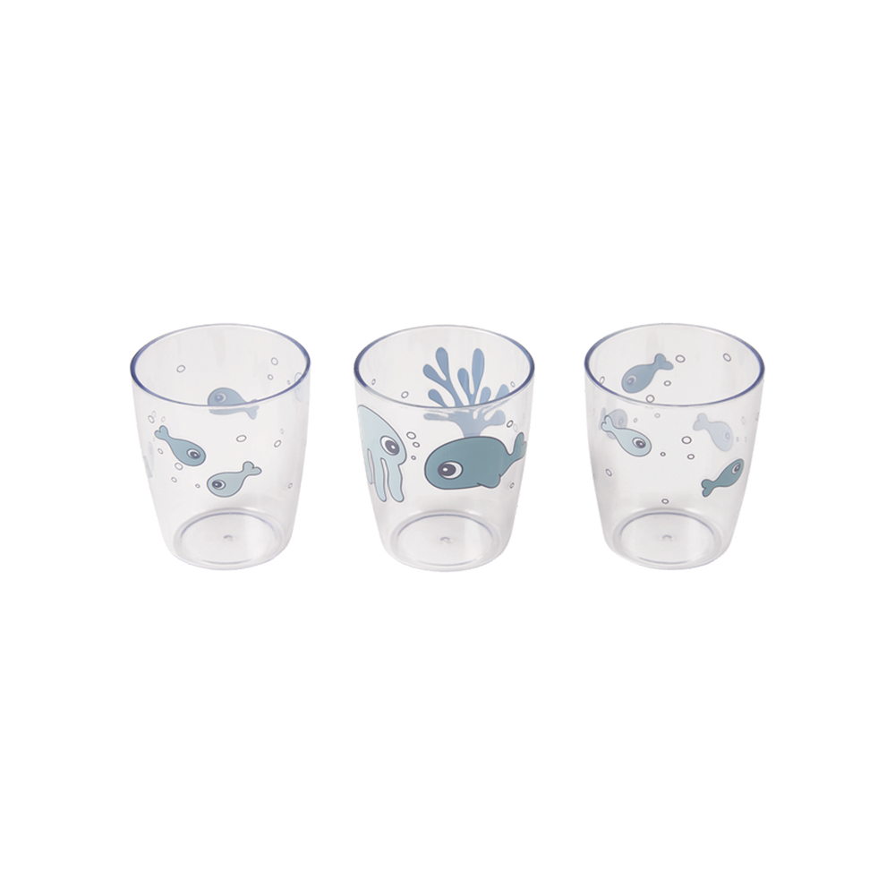 Product Image for Done By Deer  Yummy Glas Mini 3-Pack Sea Friends Blue - BabyWorld