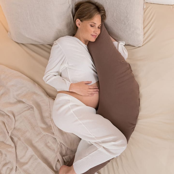 Amnings- och Gravidkudde Muslin - Choklad Doomoo