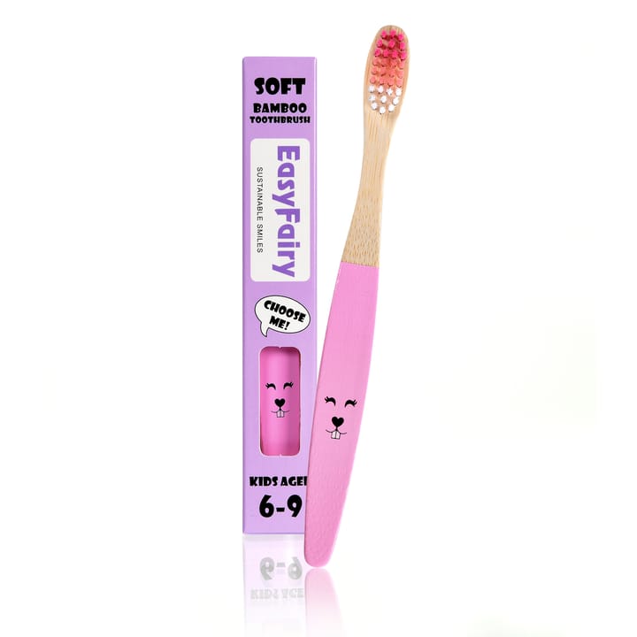 Tandborste Bambu 6-9 år - Rosa EasyFairy