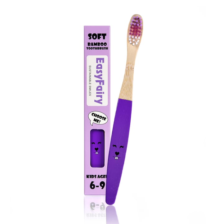 Tandborste Bambu 6-9 år - Lila EasyFairy