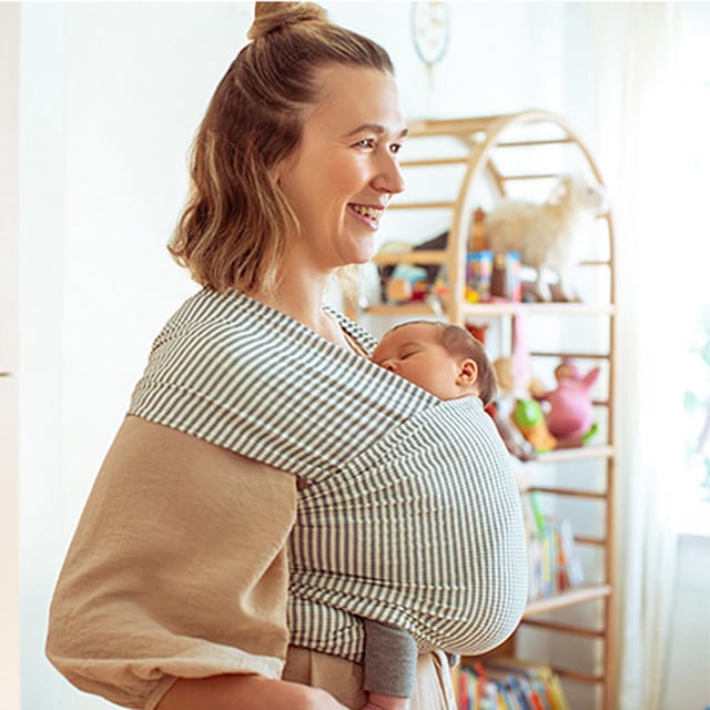 Aura Bärsjal - Navy Gingham Stripe Ergobaby