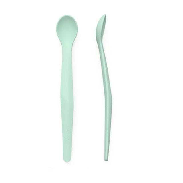 Sked I Silikon Med Metallkärna 2-Pack - Mint Green Everyday Baby
