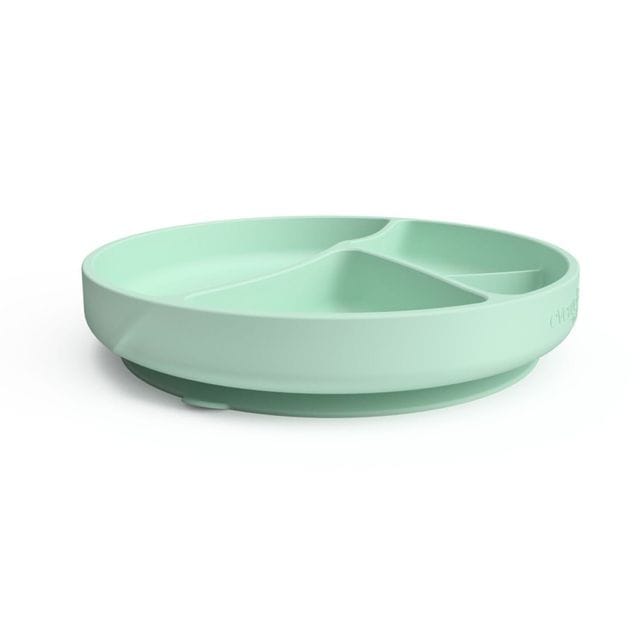 Tallrik I Silikon Med Sugfunktion - Mint Green
