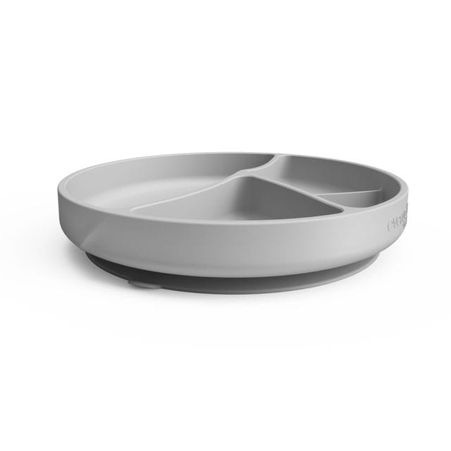Tallrik I Silikon Med Sugfunktion - Quiet Grey