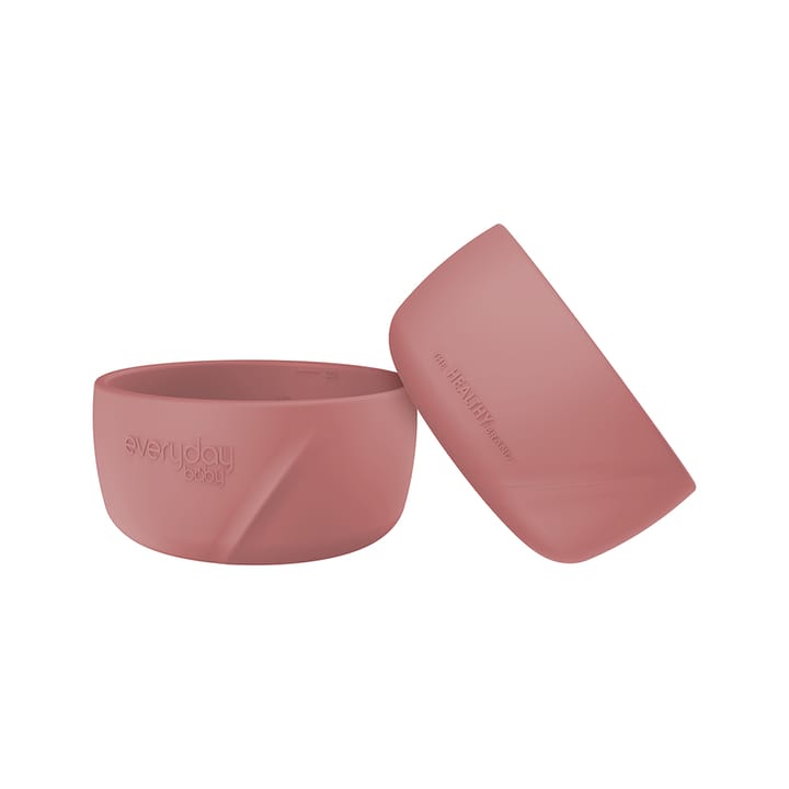 Barnmatskål I Silikon 2-pack - Nature Red Everyday Baby