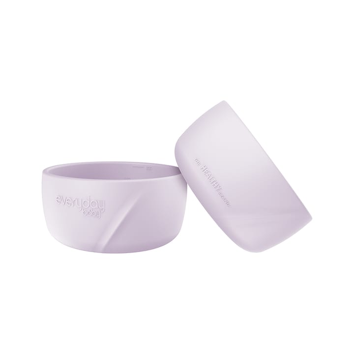 Barnmatskål I Silikon 2-pack - Light lavender Everyday Baby