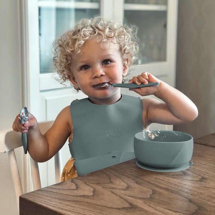 Bestick I Rostfritt Stål & Silikon 2-Pack - Harmony Green Everyday Baby