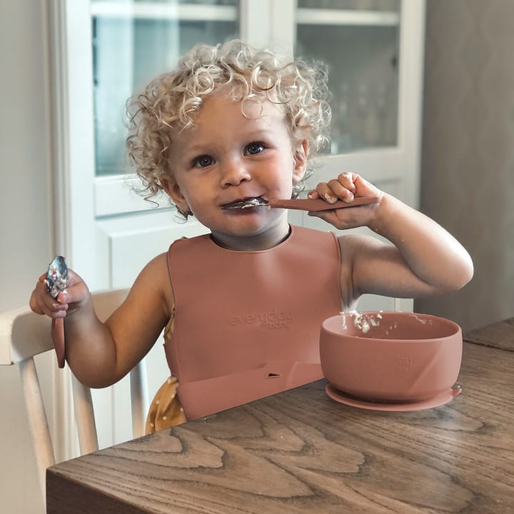 Bestick I Rostfritt Stål & Silikon 2-Pack - Nature Red Everyday Baby