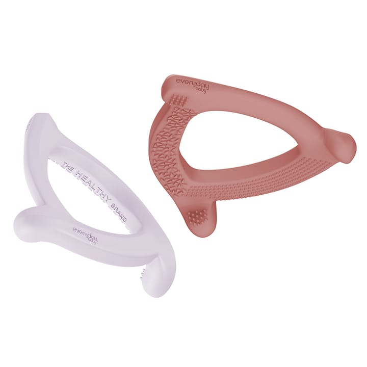 Bitring I Silikon 2-pack - Lavender/Red Everyday Baby