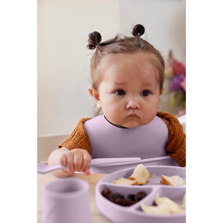 Haklapp I Silikon Med Bälte - Light lavender Everyday Baby