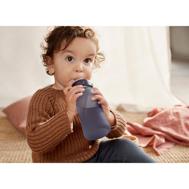 Nappflaska Glas Värmeindikator Healthy+ 240ml - Blueberry Everyday Baby