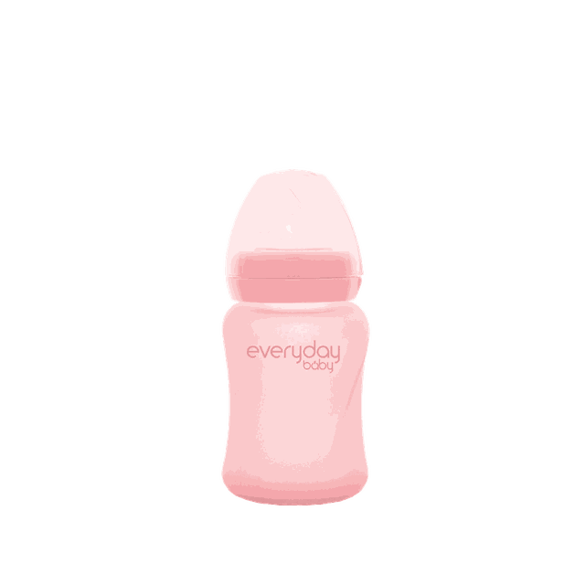 Nappflaska i Glas Healthy+ 150ml - Rose Pink