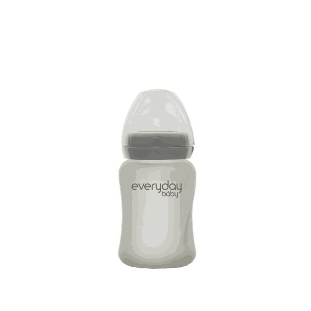 Nappflaska i Glas Healthy+ 150ml - Quiet Grey Everyday Baby