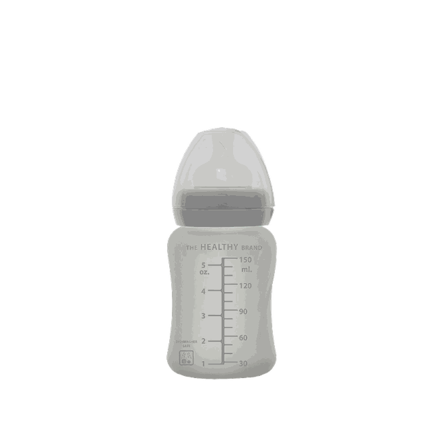 Nappflaska i Glas Healthy+ 150ml - Quiet Grey Everyday Baby