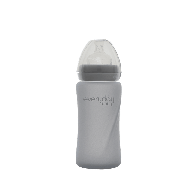 Nappflaska i Glas Healthy+ 240ml - Quiet Grey Everyday Baby