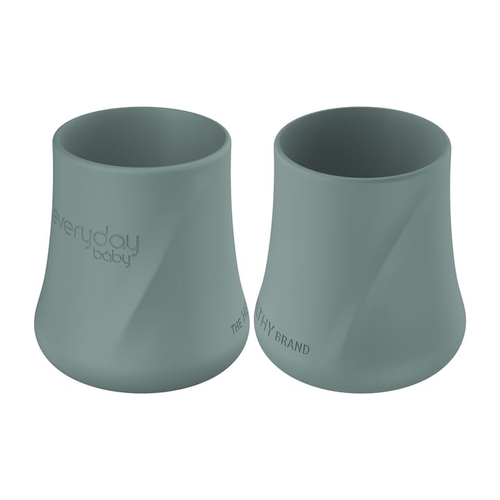 Silikonmugg 2-pack - Harmony Green Everyday Baby