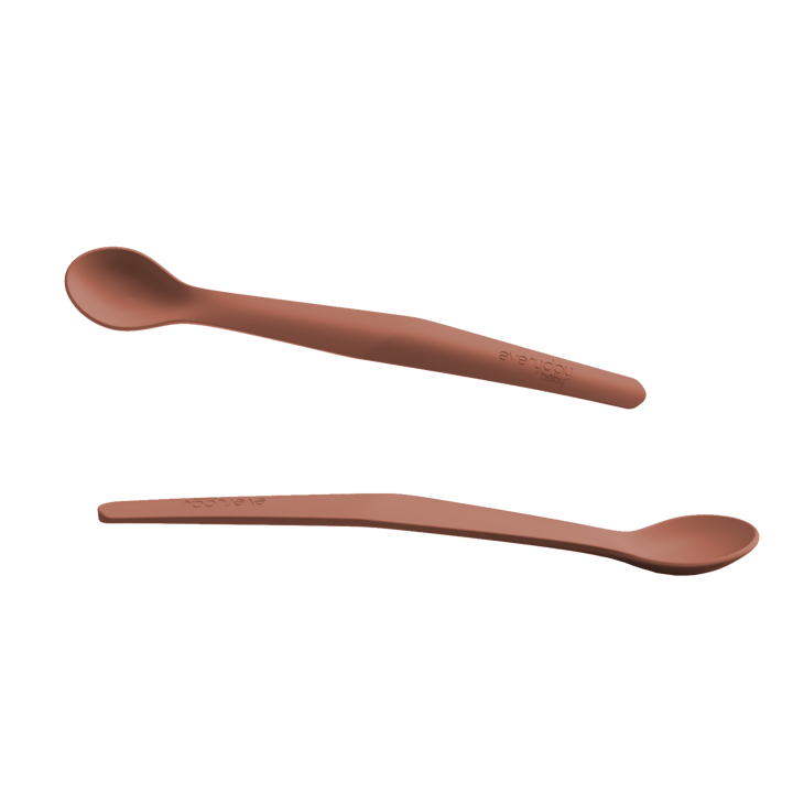 Sked I Silikon Med Metallkärna 2-Pack - Nature Red