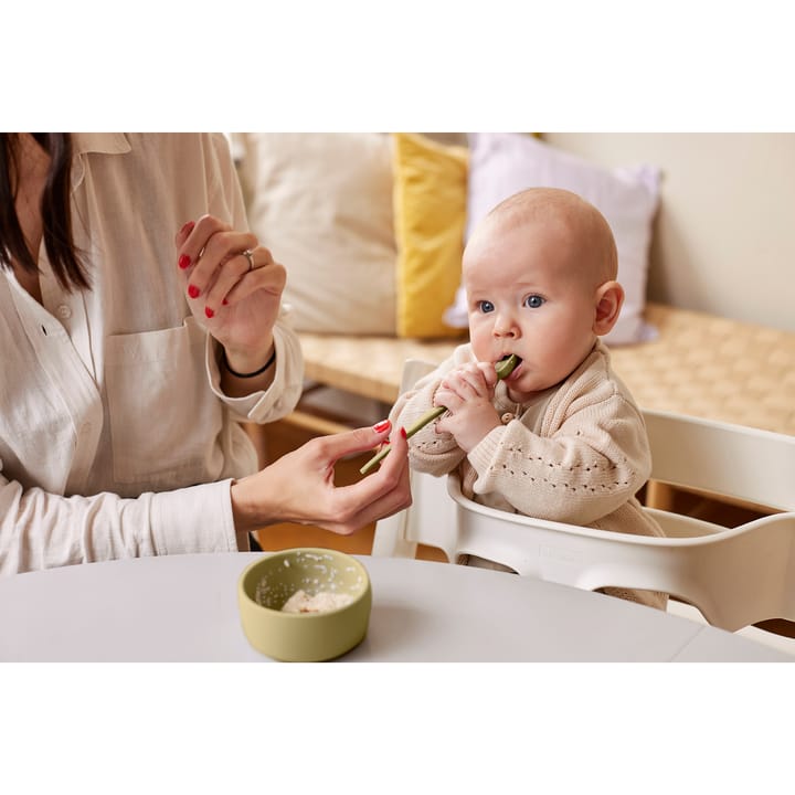 Sked I Silikon Med Metallkärna 2-Pack - Soft Yellow Everyday Baby