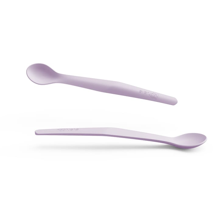 Sked I Silikon Med Metallkärna 2-Pack - Light lavender Everyday Baby