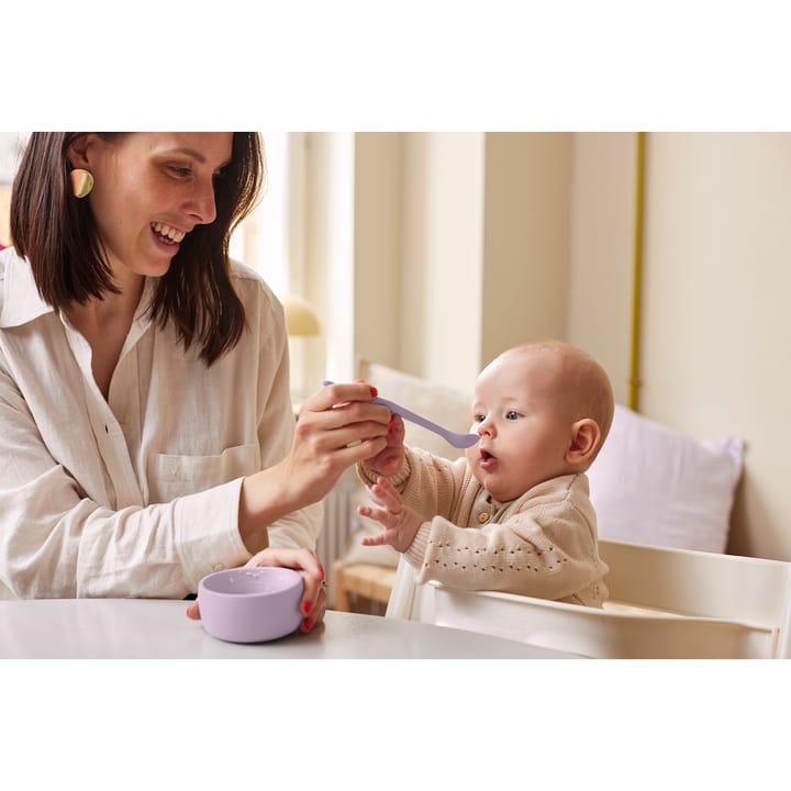 Sked I Silikon Med Metallkärna 2-Pack - Light lavender Everyday Baby