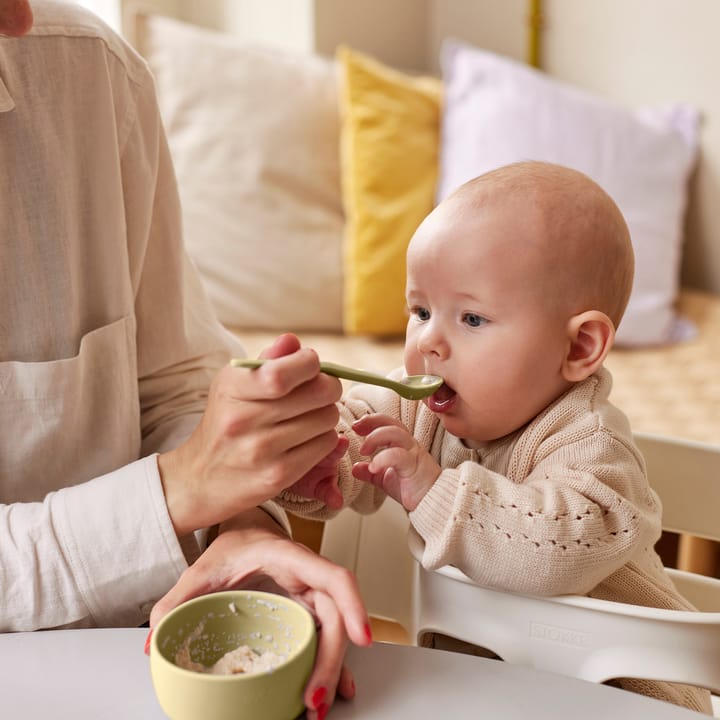 Sked I Silikon Med Metallkärna 2-Pack - Soft Yellow Everyday Baby