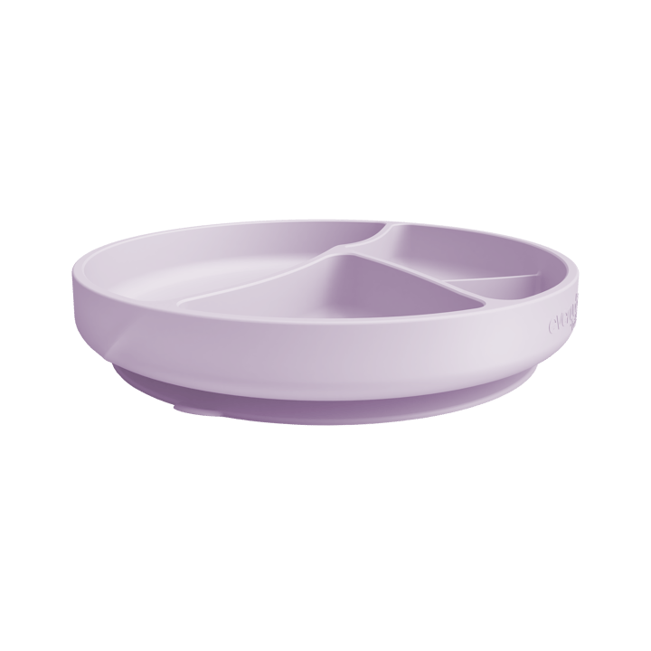 Tallrik I Silikon Med Sugfunktion - Light lavender