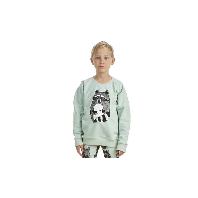 Sweatshirt Raccoon Green Vändbar Filemon Kid