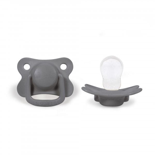 2-pack Nappar i Silikon 0-6mån - Dark Grey Filibabba
