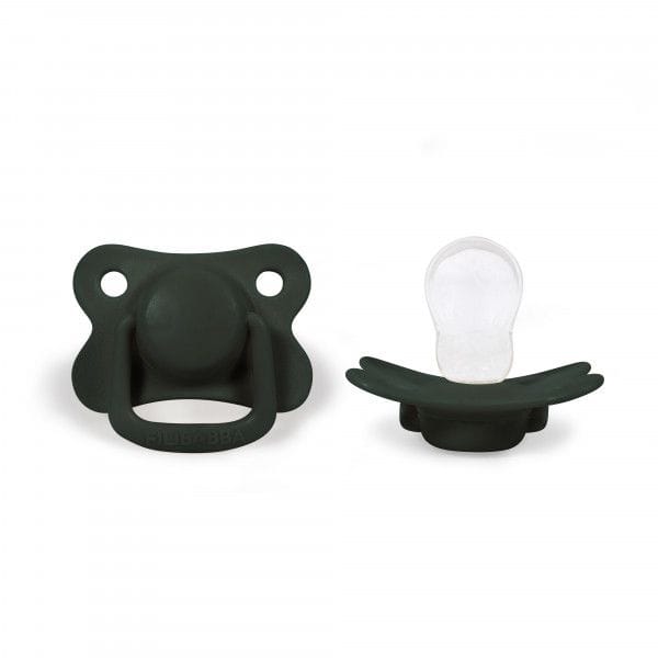 2-pack Nappar i Silikon 0-6mån - Dark green