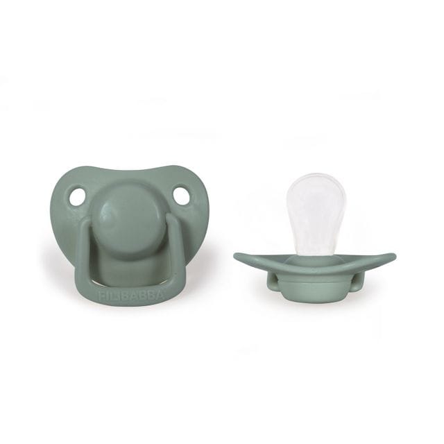 2-pack Nappar i Silikon 0-6mån - Moss Green Filibabba